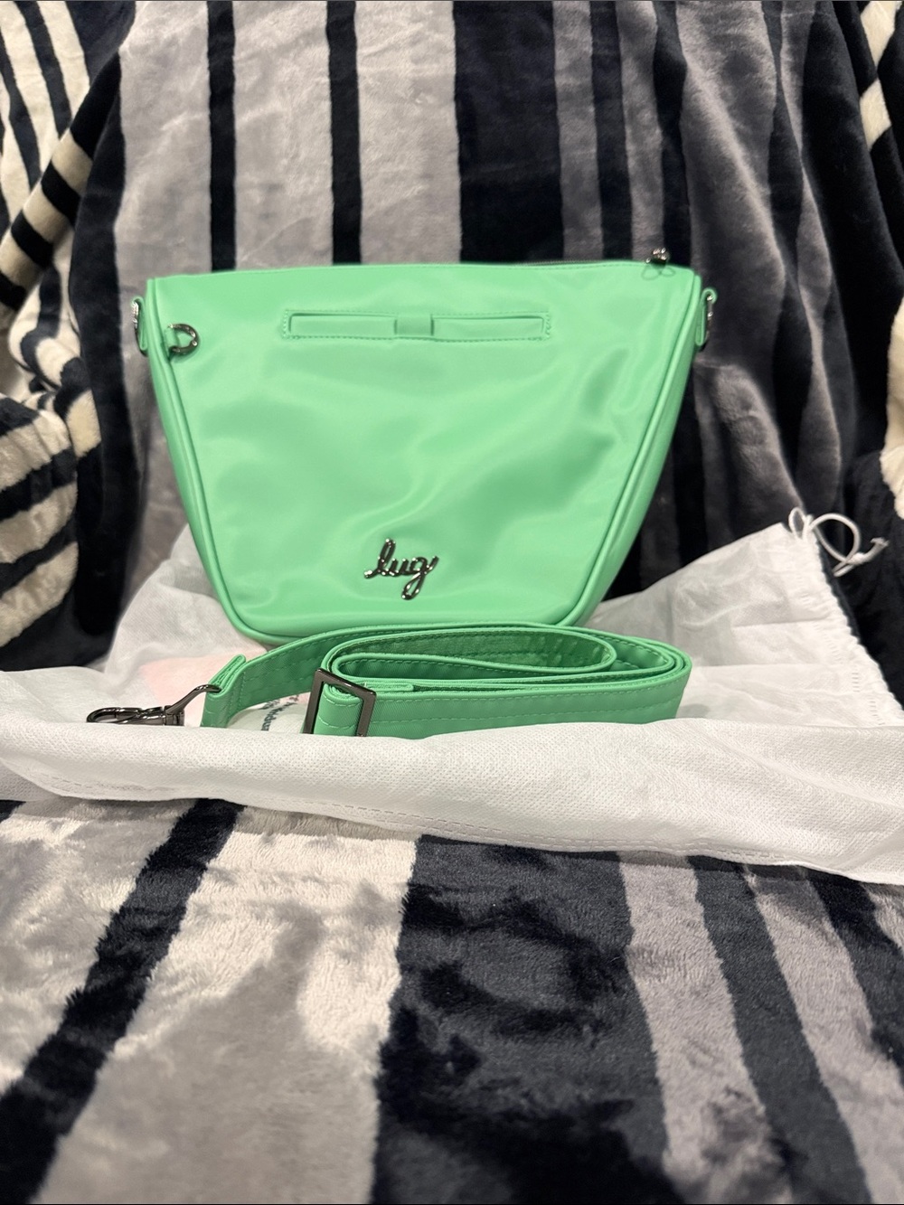 Lug Spearmint Crossbody Bag with Detachable Strap